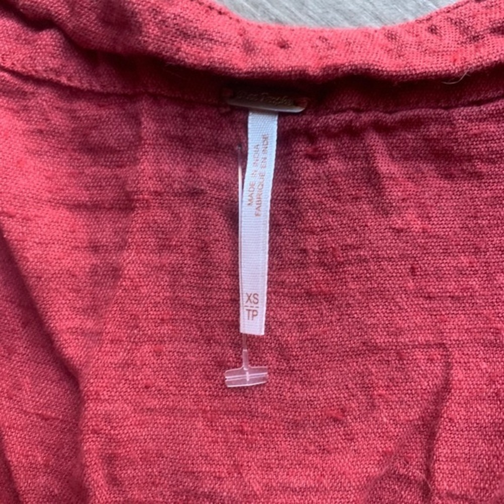 Free People Rust Cropped Ruffle Top XS - Picture 3 of 5